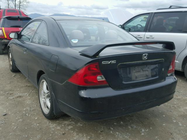 1HGEM21973L027963 - 2003 HONDA CIVIC EX BLACK photo 3