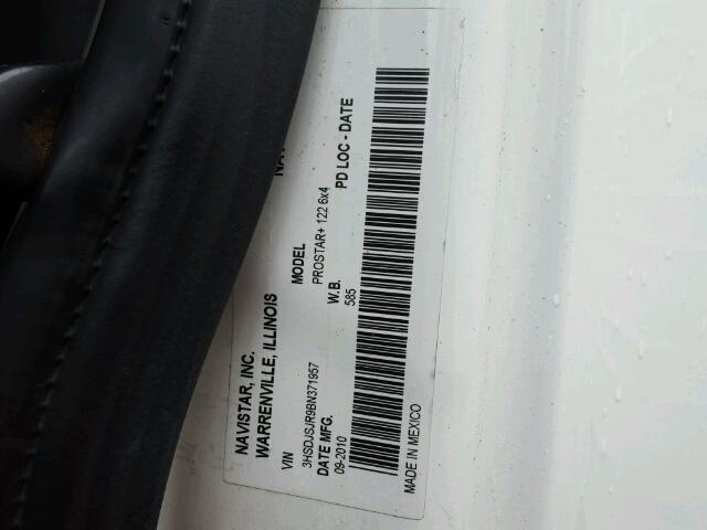 3HSDJSJR9BN371957 - 2011 INTERNATIONAL PROSTAR أبيض صورة 10
