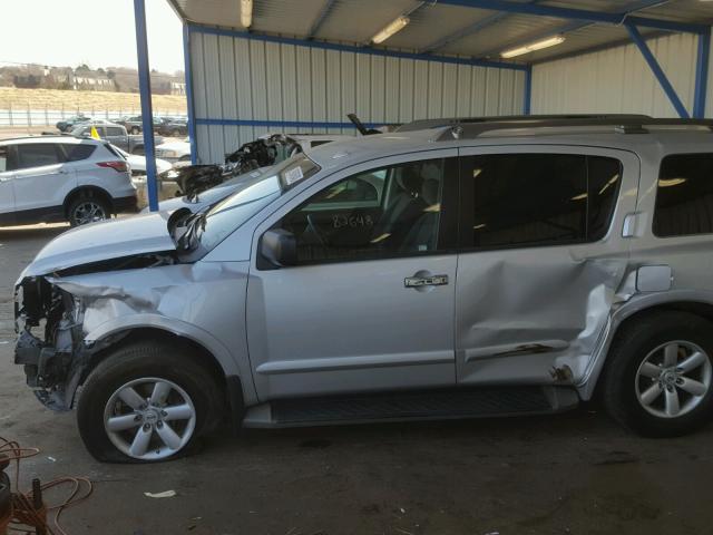 5N1AA0NC7EN606955 - 2014 NISSAN ARMADA SV SILVER photo 9