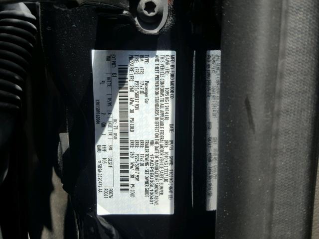 1FADP5BU0GL100401 - 2016 FORD C-MAX SEL BLACK photo 10