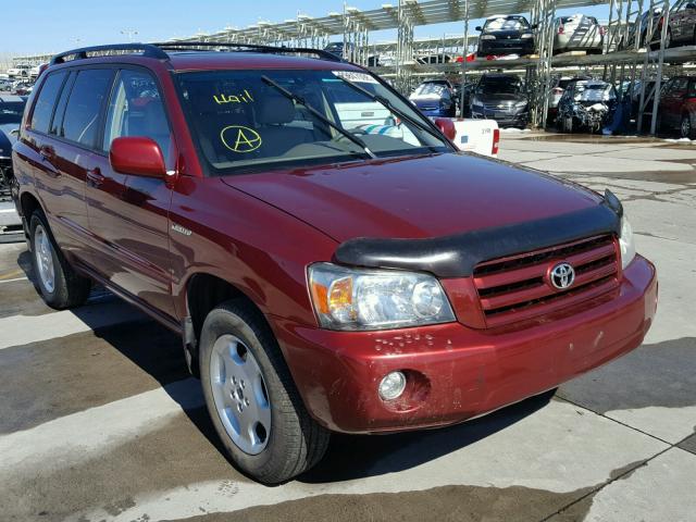 JTEEP21A150115424 - 2005 TOYOTA HIGHLANDER RED photo 1