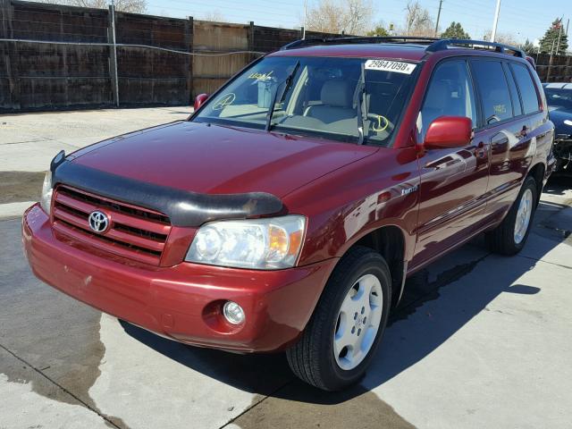 JTEEP21A150115424 - 2005 TOYOTA HIGHLANDER RED photo 2