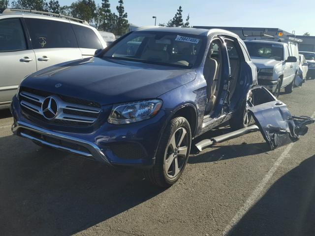 WDC0G4JB4JV040423 - 2018 MERCEDES-BENZ GLC 300 BLUE photo 2