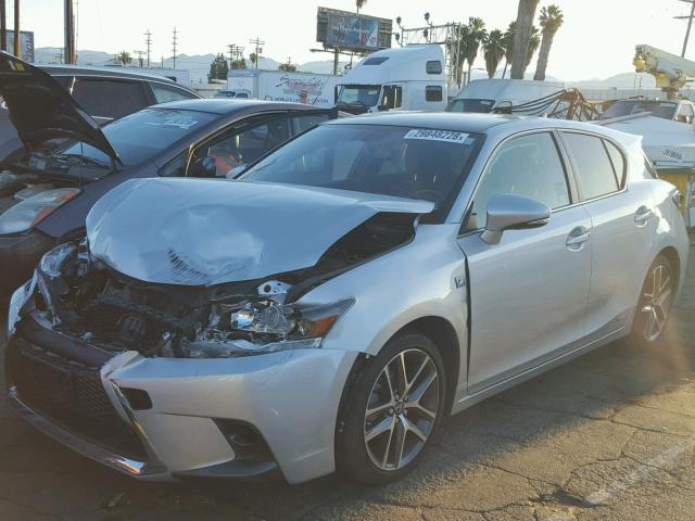 JTHKD5BH2G2258210 - 2016 LEXUS CT 200 SILVER photo 2