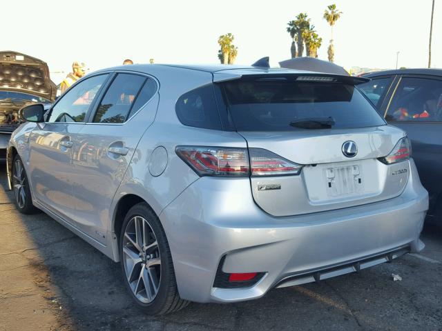 JTHKD5BH2G2258210 - 2016 LEXUS CT 200 SILVER photo 3