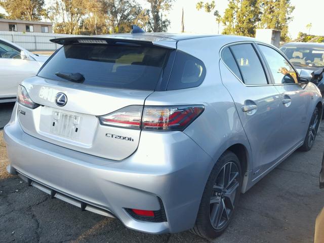 JTHKD5BH2G2258210 - 2016 LEXUS CT 200 SILVER photo 4