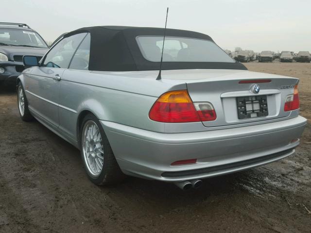 WBABS53401JU87563 - 2001 BMW 330 CI SILVER photo 3