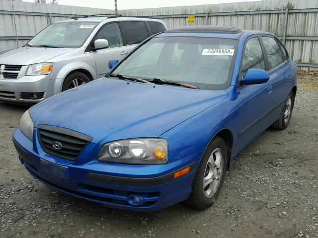 KMHDN56D35U132370 - 2005 HYUNDAI ELANTRA GL BLUE photo 2