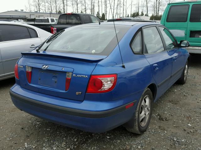 KMHDN56D35U132370 - 2005 HYUNDAI ELANTRA GL BLUE photo 4