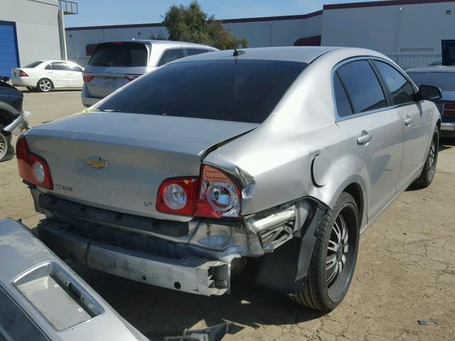 1G1ZG57B58F291653 - 2008 CHEVROLET MALIBU LS 银色 照片 4