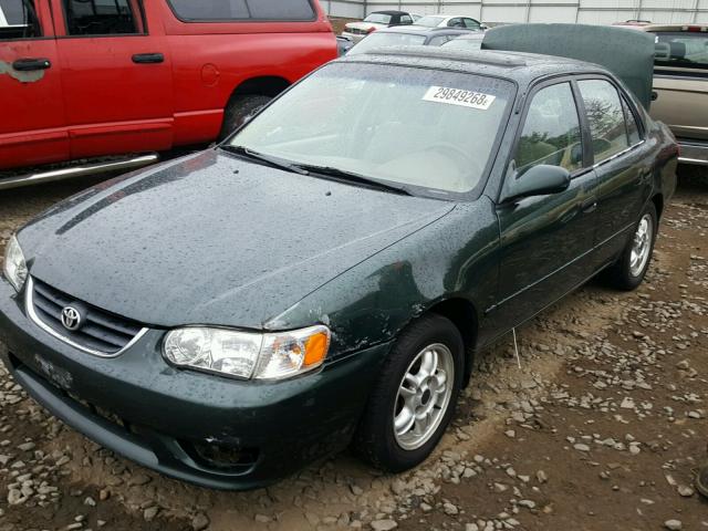 2T1BR12E02C565211 - 2002 TOYOTA COROLLA CE GREEN photo 2