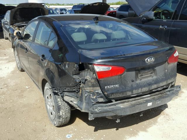 KNAFK4A6XF5367379 - 2015 KIA FORTE LX BLACK photo 3