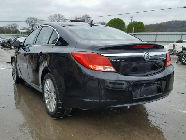 W04GS5EC8B1009299 - 2011 BUICK REGAL CXL BLACK photo 3