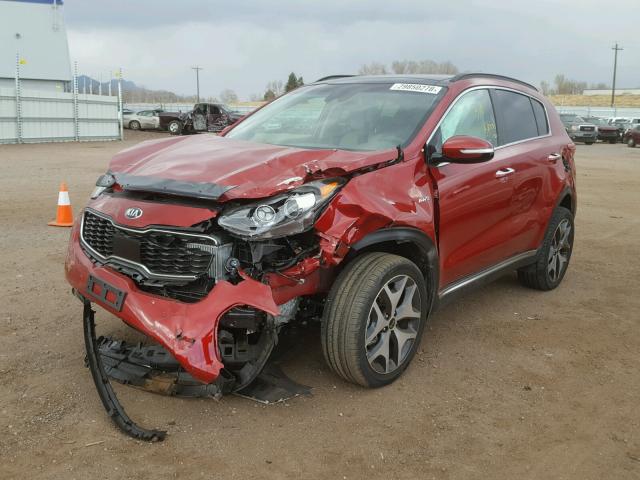 KNDPRCA62J7396756 - 2018 KIA SPORTAGE S RED photo 2