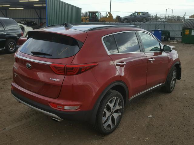 KNDPRCA62J7396756 - 2018 KIA SPORTAGE S RED photo 4