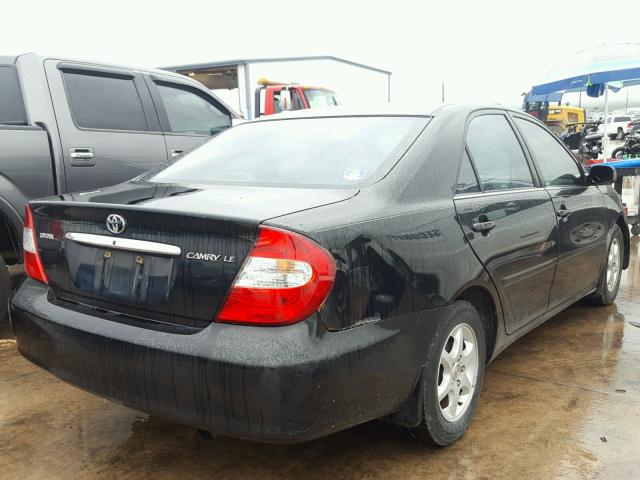 4T1BE32K63U252130 - 2003 TOYOTA CAMRY LE BLACK photo 4