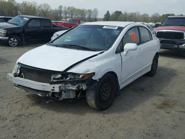 1HGFA16558L119237 - 2008 HONDA CIVIC LX WHITE photo 2