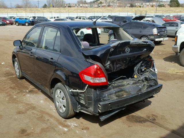 3N1CC1AP0BL421229 - 2011 NISSAN VERSA S BLACK photo 3