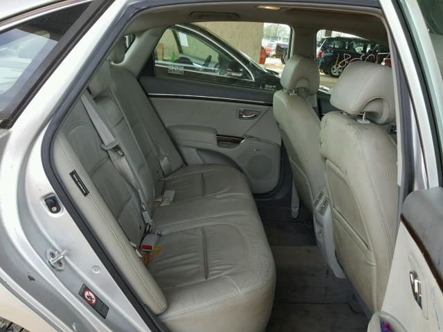 KMHFC46F99A341646 - 2009 HYUNDAI AZERA SE SILVER photo 6