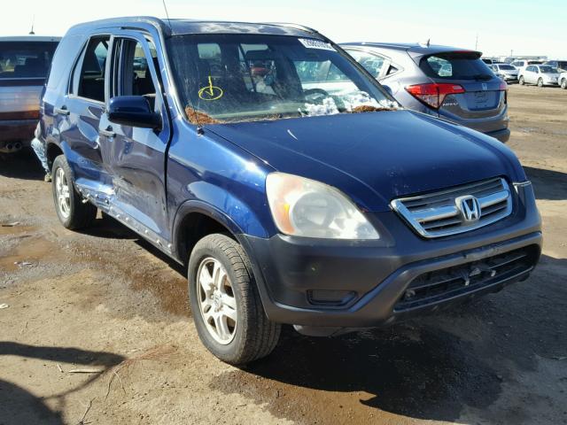 JHLRD78892C003210 - 2002 HONDA CR-V EX BLUE photo 1