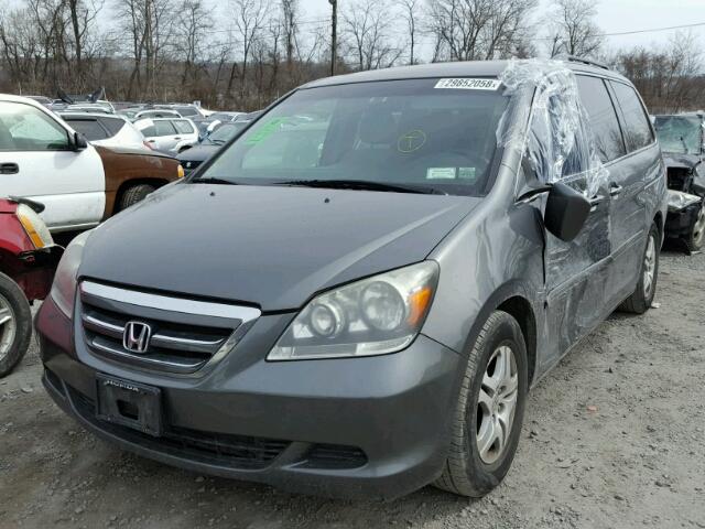 5FNRL38417B457290 - 2007 HONDA ODYSSEY EX GRAY photo 2