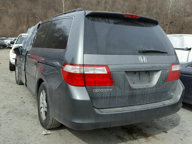 5FNRL38417B457290 - 2007 HONDA ODYSSEY EX GRAY photo 3