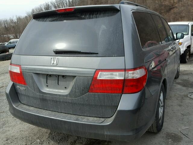 5FNRL38417B457290 - 2007 HONDA ODYSSEY EX GRAY photo 4