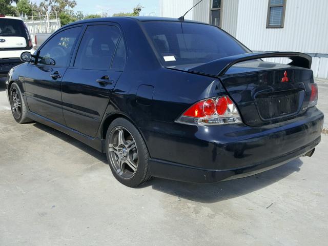 JA3AJ66F64U028687 - 2004 MITSUBISHI LANCER RAL BLACK photo 3