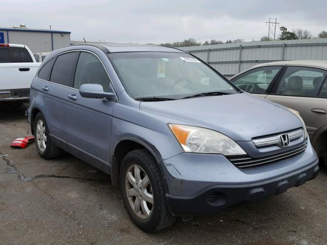 JHLRE38768C023808 - 2008 HONDA CR-V EXL BLUE photo 1