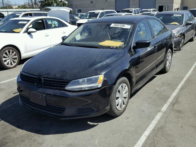 3VW1K7AJ7EM382866 - 2014 VOLKSWAGEN JETTA BASE BLACK photo 2