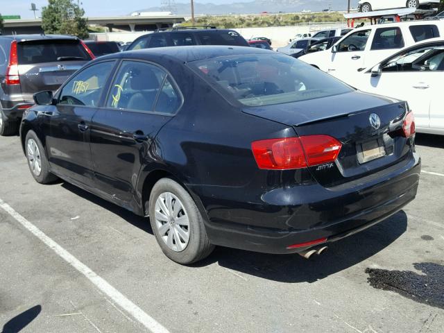 3VW1K7AJ7EM382866 - 2014 VOLKSWAGEN JETTA BASE BLACK photo 3