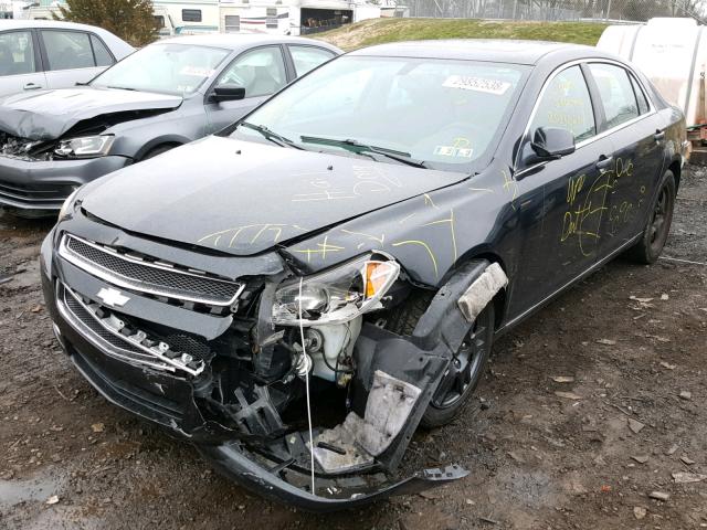 1G1ZC5EB5AF307449 - 2010 CHEVROLET MALIBU 1LT BLACK photo 2