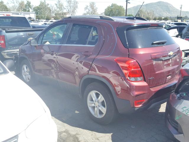 3GNCJLSB0HL199258 - 2017 CHEVROLET TRAX 1LT MAROON photo 3