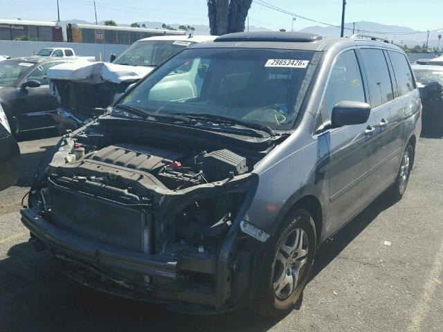 5FNRL38777B061567 - 2007 HONDA ODYSSEY EX GRAY photo 2