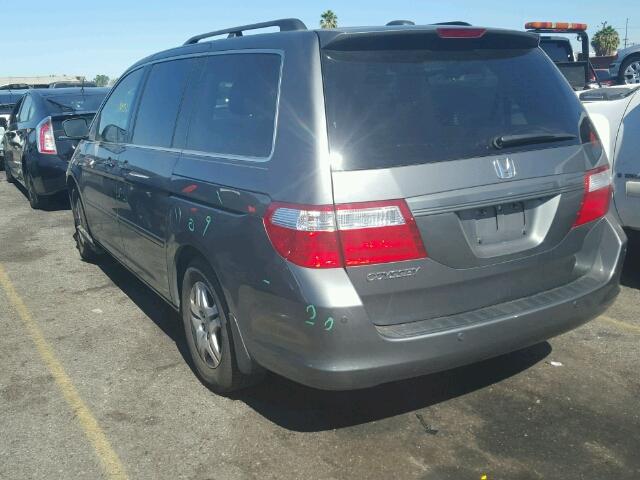 5FNRL38777B061567 - 2007 HONDA ODYSSEY EX GRAY photo 3