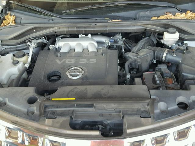 JN8AZ08TX7W519402 - 2007 NISSAN MURANO SL SILVER photo 7