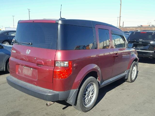 5J6YH28706L026978 - 2006 HONDA ELEMENT EX BURGUNDY photo 4