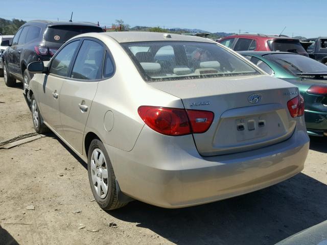 KMHDU46D17U258436 - 2007 HYUNDAI ELANTRA GL BEIGE photo 3