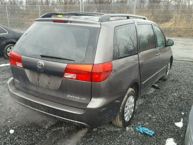 5TDZA23C54S188071 - 2004 TOYOTA SIENNA CE GRAY photo 4