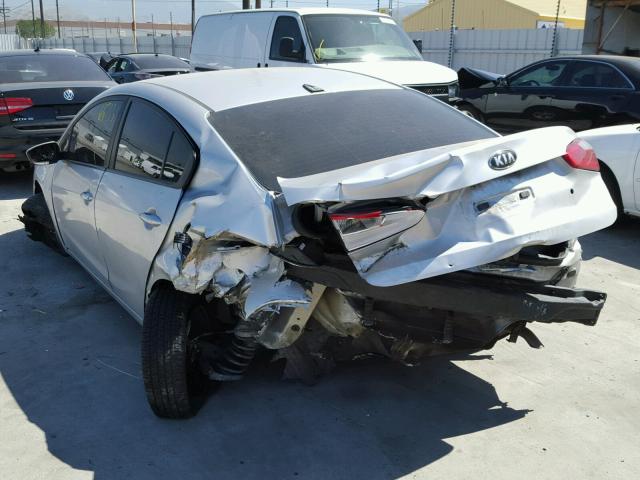 KNAFK4A61F5297819 - 2015 KIA FORTE LX SILVER photo 3