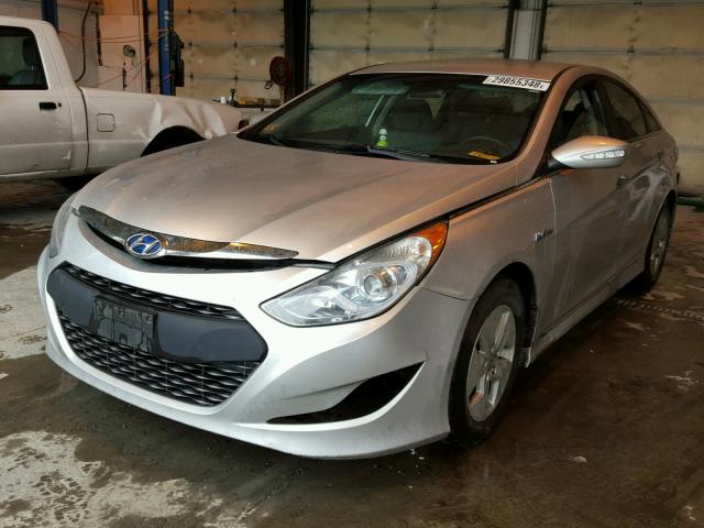 KMHEC4A45BA000767 - 2011 HYUNDAI SONATA HYB SILVER photo 2