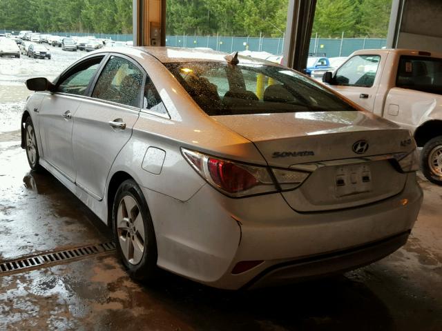 KMHEC4A45BA000767 - 2011 HYUNDAI SONATA HYB SILVER photo 3