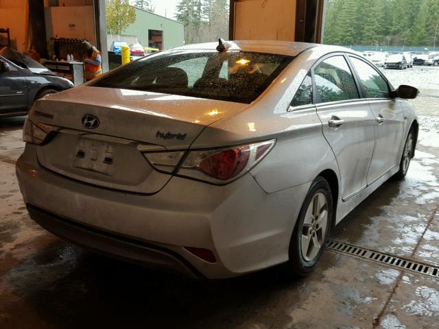 KMHEC4A45BA000767 - 2011 HYUNDAI SONATA HYB SILVER photo 4