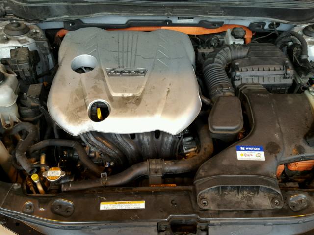 KMHEC4A45BA000767 - 2011 HYUNDAI SONATA HYB SILVER photo 7