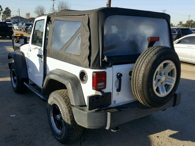 1C4AJWAG2CL126282 - 2012 JEEP WRANGLER S WHITE photo 3