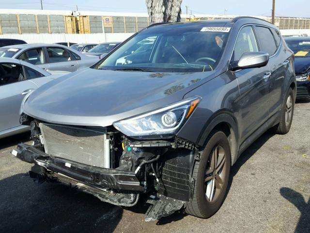 5NMZU3LB2HH033796 - 2017 HYUNDAI SANTA FE S GRAY photo 2