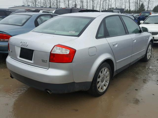 WAULC68E63A227003 - 2003 AUDI A4 1.8T QU SILVER photo 4