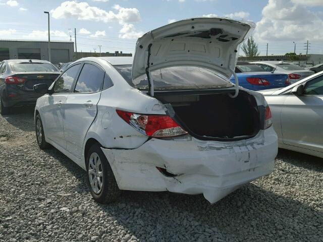 KMHCT4AE1EU640865 - 2014 HYUNDAI ACCENT GLS WHITE photo 3