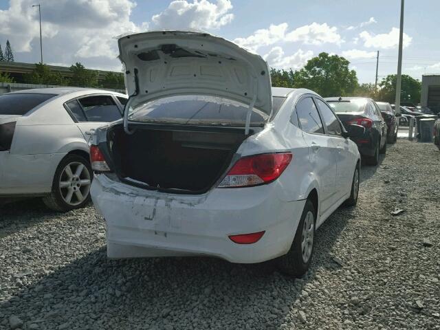 KMHCT4AE1EU640865 - 2014 HYUNDAI ACCENT GLS WHITE photo 4