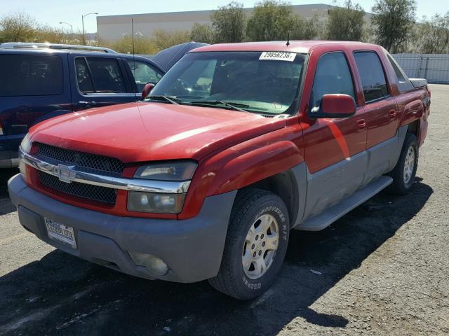 3GNEC13T72G142134 - 2002 CHEVROLET AVALANCHE RED photo 2